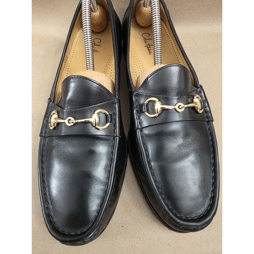 Cole Haan (Sz 10 M) Ascot II Horse Bit Men's Loafers Black Leather #C00395 - Picture 5 of 14
